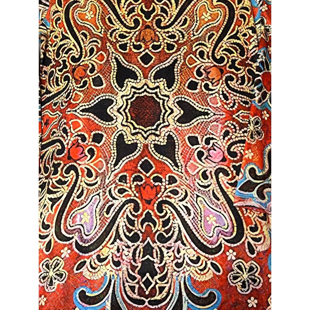Bohemian Long Sleeve V-Neck Maxi Dress Large A Style Fall Comfortable - Picture 5 of 11